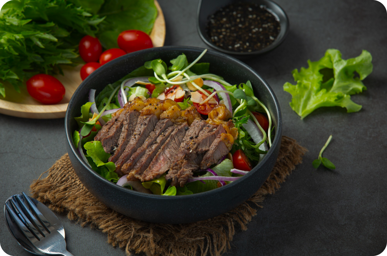 Fast Food Salads with Lean Protein Sources and Healthy Fats