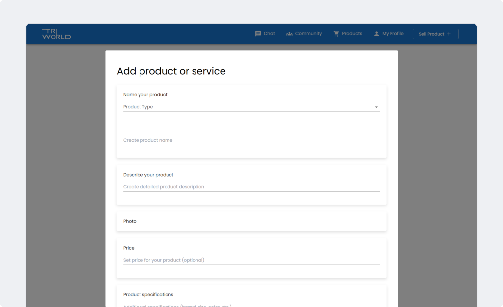 Add Product | Triworldhub Your Global Triathlon Companion Add Product